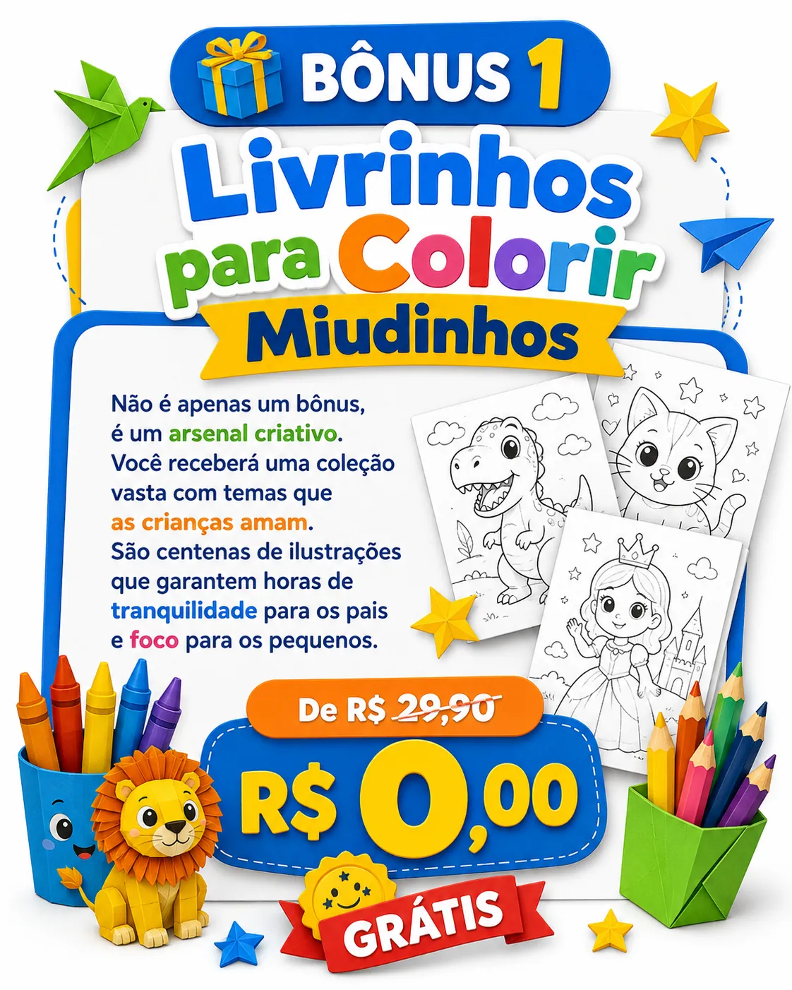 Bônus 1 — Livrinhos para Colorir Miudinhos