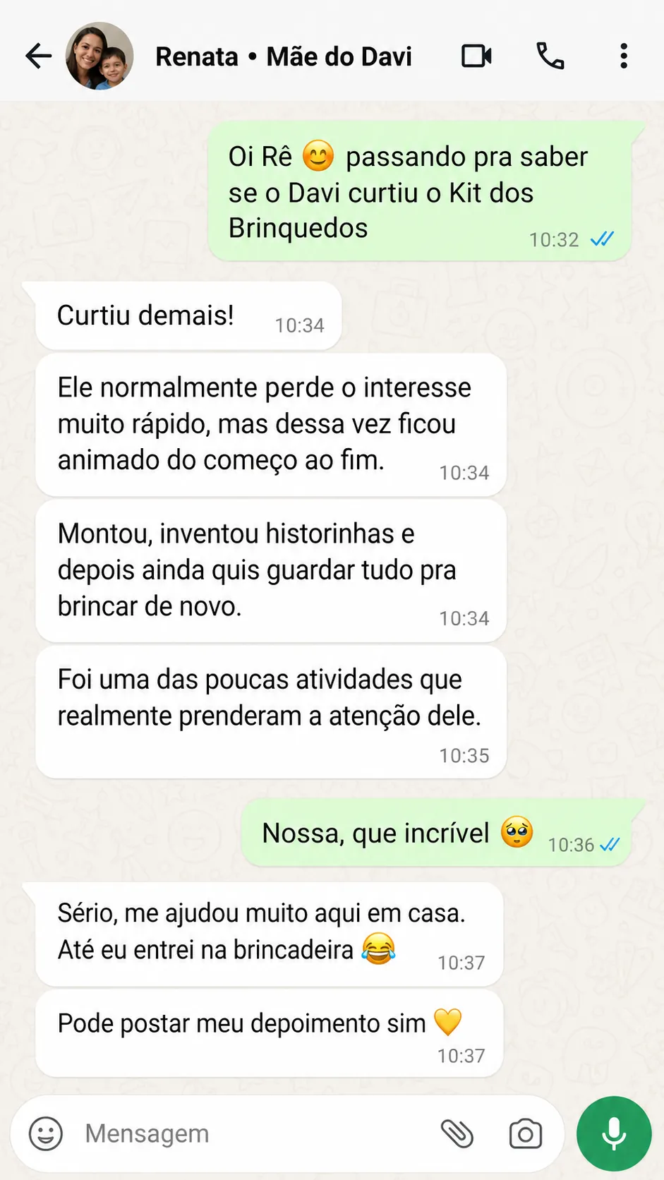 Depoimento WhatsApp 4